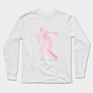 Girl Street Dancer Watercolor Silhouette Long Sleeve T-Shirt